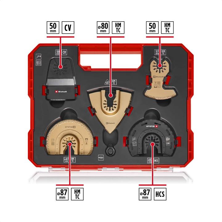 Actual product image Einhell Multitool-Set, 708110, XL-PLUS-Case, 10-teilig