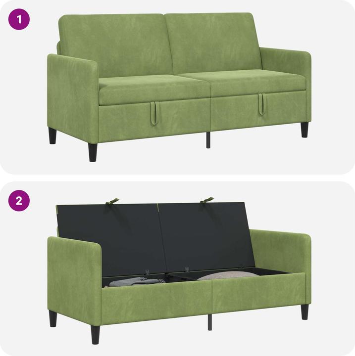 Produktbild vidaXL Sofa mit Stauraum (3-Sitzer)