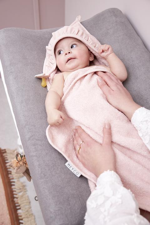 Meyco Kapuzentüch Frottee Ruffle - Soft Pink - 80x80cm