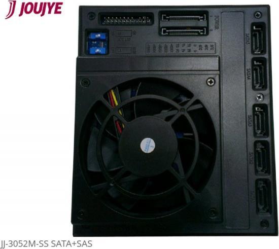 Immagine prodotto JJ Computer JOUJYE JJ-3052M-SS SATA/SAS I II III enclosure 14.6cm X 14.6cm per 5XHDD 6.4cm/8.9cm 2.5inch/3.5z... (2.5", 3.5")