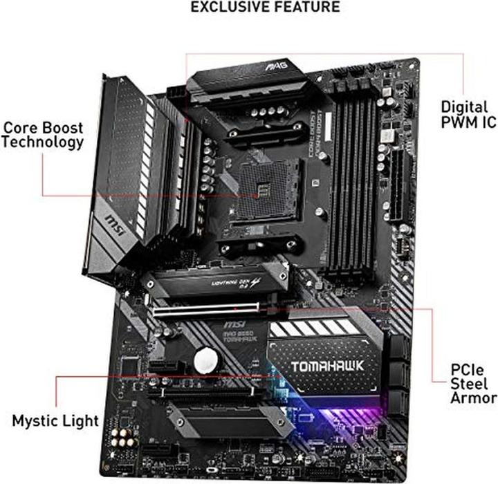 Immagine prodotto MSI MAG B550 TOMAHAWK (AM4, AMD B550, ATX)