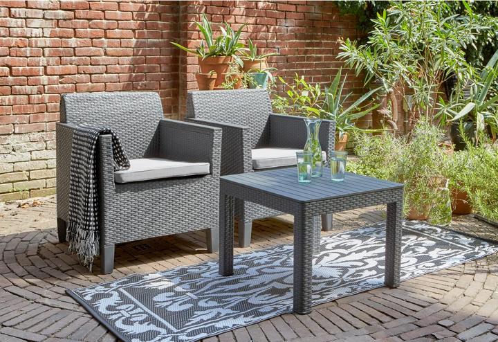 Actual product image Allibert Balcony set Orlando Balcony, graphite, 2 seats