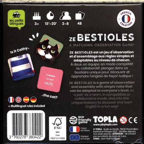 Immagine prodotto Topla Ze bestiolles - Gioco di osservazione degli abbinamenti (Multilingue)