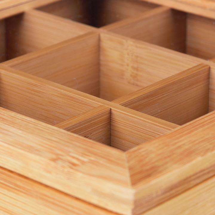 Actual product image Relaxdays 9 Compartment Tea Box