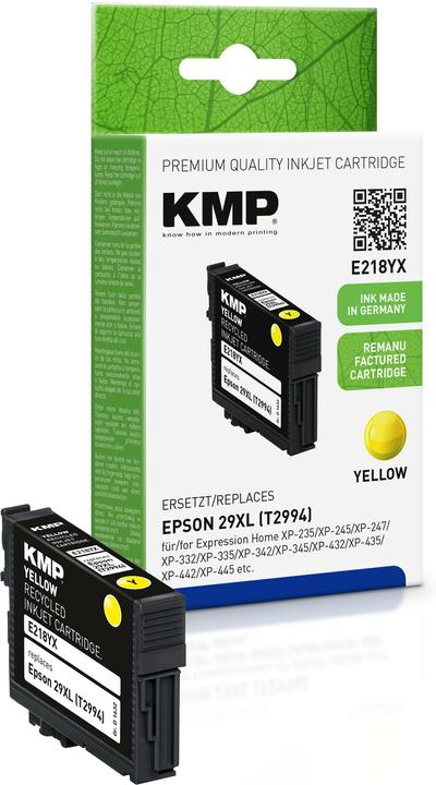 KMP E218YX Cartuccia d'inchiostro giallo compatibile con Epson T 2994 XL (Y)