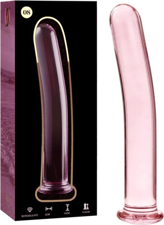 Actual product image Ibiza Nebula Series By ™ - Model 8 Dildo Borosilicate Glass 14.5 X 2 cm Pink