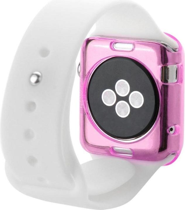 Produktbild König Design Ultra Dünn Schutzhülle Smartwatch Tasche Etuis TPU für Apple Watch 42mm Transparent Rosa