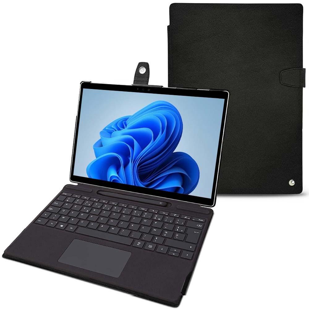 Noreve Lederschutzhülle Microsoft Surface Pro8 (Microsoft Surface Pro 8), Tablet Hülle, Schwarz