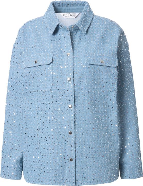 Immagine prodotto Studio Untold Camicia dal taglio oversize con effetto jeans e paillettes (54)