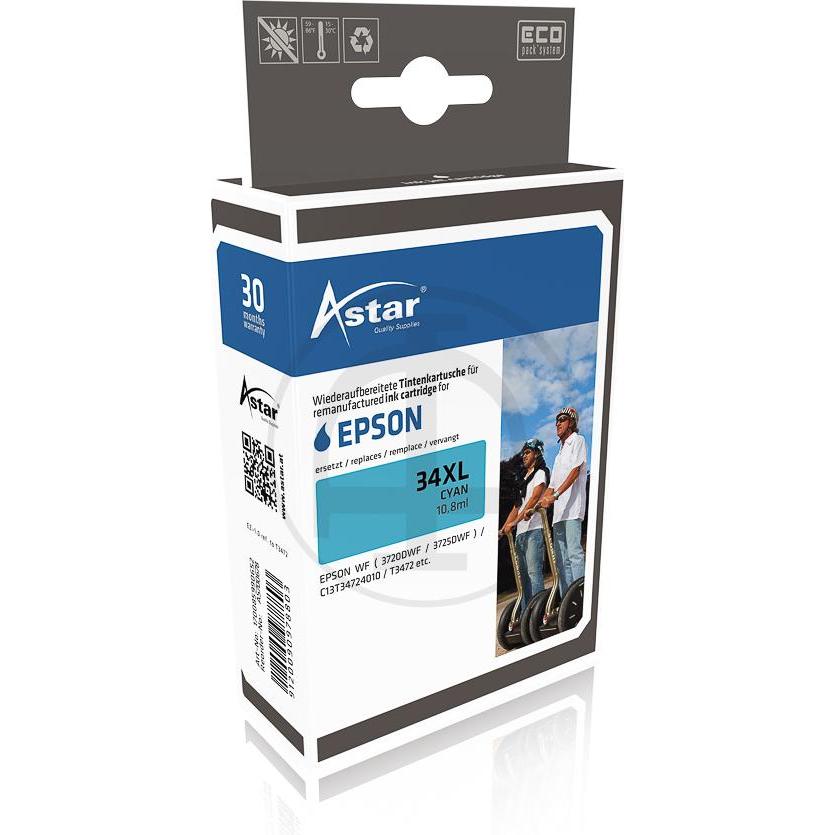 Astar, Druckerpatrone, AS700678 Epson WF3720DWF TINTE CY - Cyan
