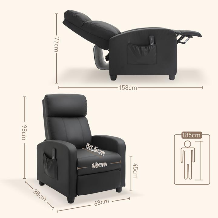 Produktbild Homcom Massagesessel mit kabelgebundener Fernbedienung