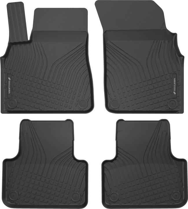 Walser Premium Gummimatten Roadmaster für Audi Q7/Q8, Lamborghini Urus (2 Vordermatten + 2 Rückmatten)
