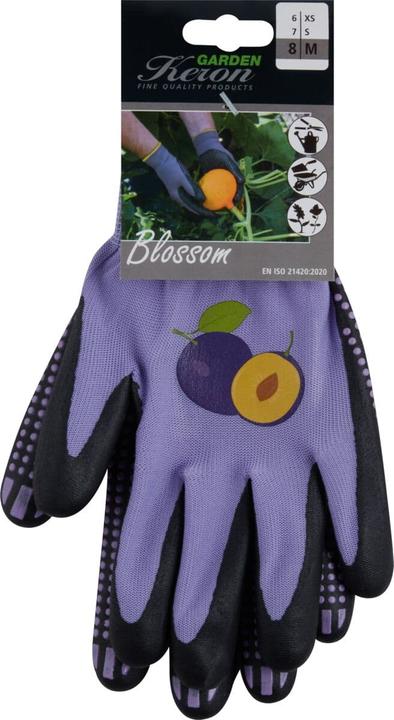 Kerbl Blossom gardening glove, size 8 purple studded, size 8/M (8)