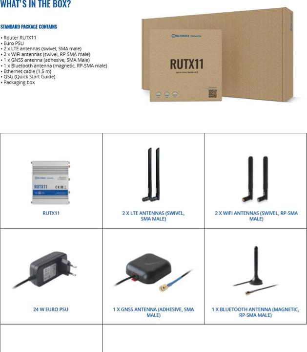 Immagine prodotto Teltonika RUTX11 (EU) 4G LTE CAT6