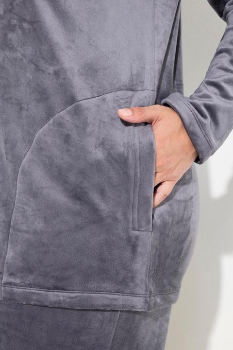 Produktbild Ulla Popken Loungewear-Nickijacke, Umfallkragen, Langarm, recycelt (50, 52)