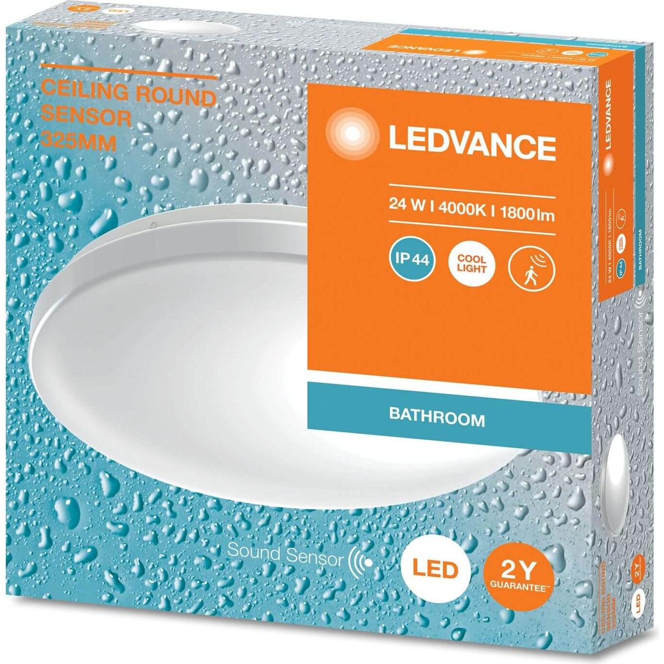 Thumbnail - Ledvance, Wandleuchte + Deckenleuchte, CEILING ROUND Deckenleuchte rund Sensor 325 24W 840 IP44 (1800 lm)