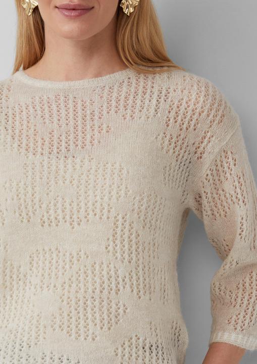 Produktbild s.Oliver Strickpullover Semitransparenter Pullover aus Alpakamix (40)