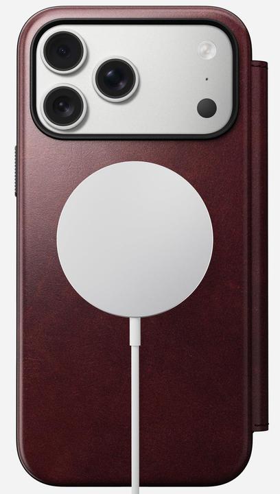 Actual product image Nomad Modern Leather Folio - Lederhülle für iPhone Max, Horween-Leder (Apple iPhone 17 Pro Max)