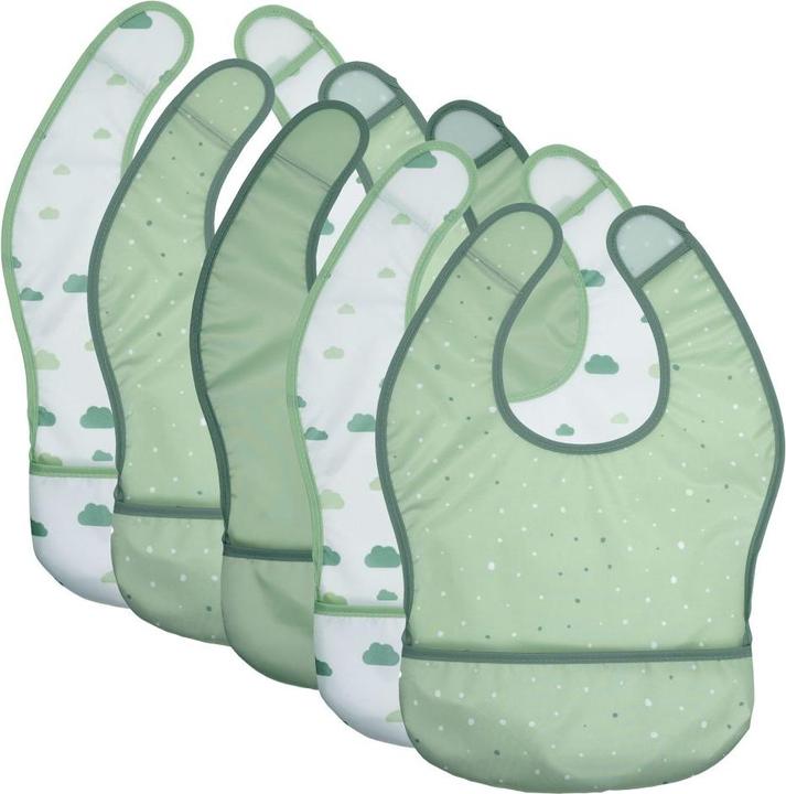 Image du produit MiaMia Bavoirs Lot de 5 bavoirs avec fermeture Velcro - Vert