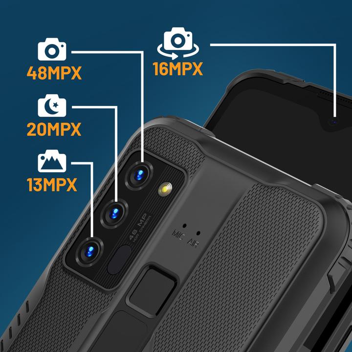 Produktbild Myphone HAMMER Blade (6.3 Zoll) Android 11 USB Typ-C (128 GB, Schwarz, 6.30", Dual SIM, 4G)