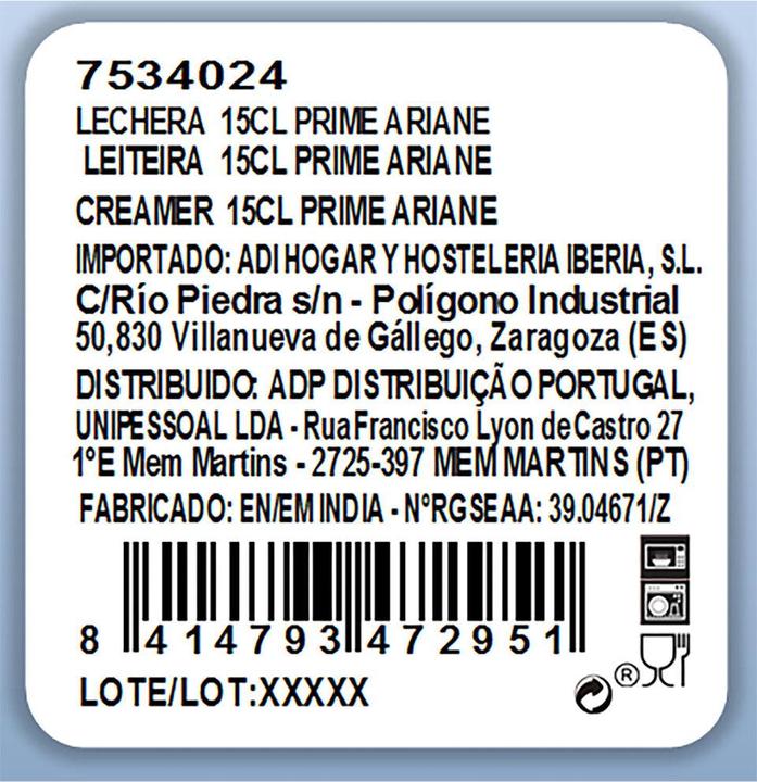 Valeurs nutritives et ingrédients Pot à lait (15 cl) (0.15 l)