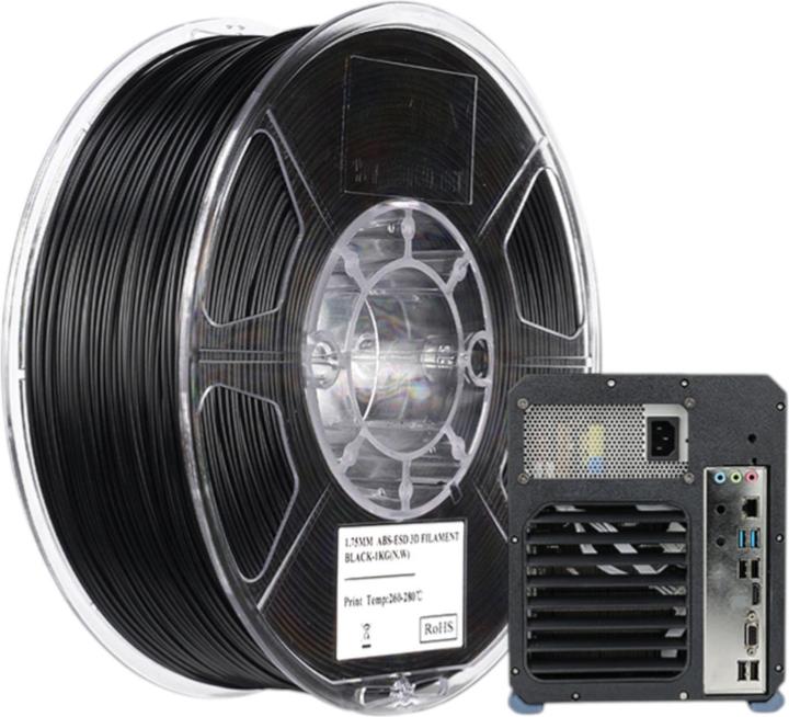 Image du produit eSUN Filament ABS ESD Schwarz 1.75 mm 1 kg (1.75 mm, 1000 g)