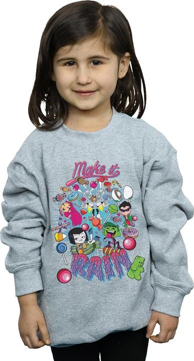 Actual product image Girls Teen Titans Go Make It Rain Sweatshirt (152, 158)