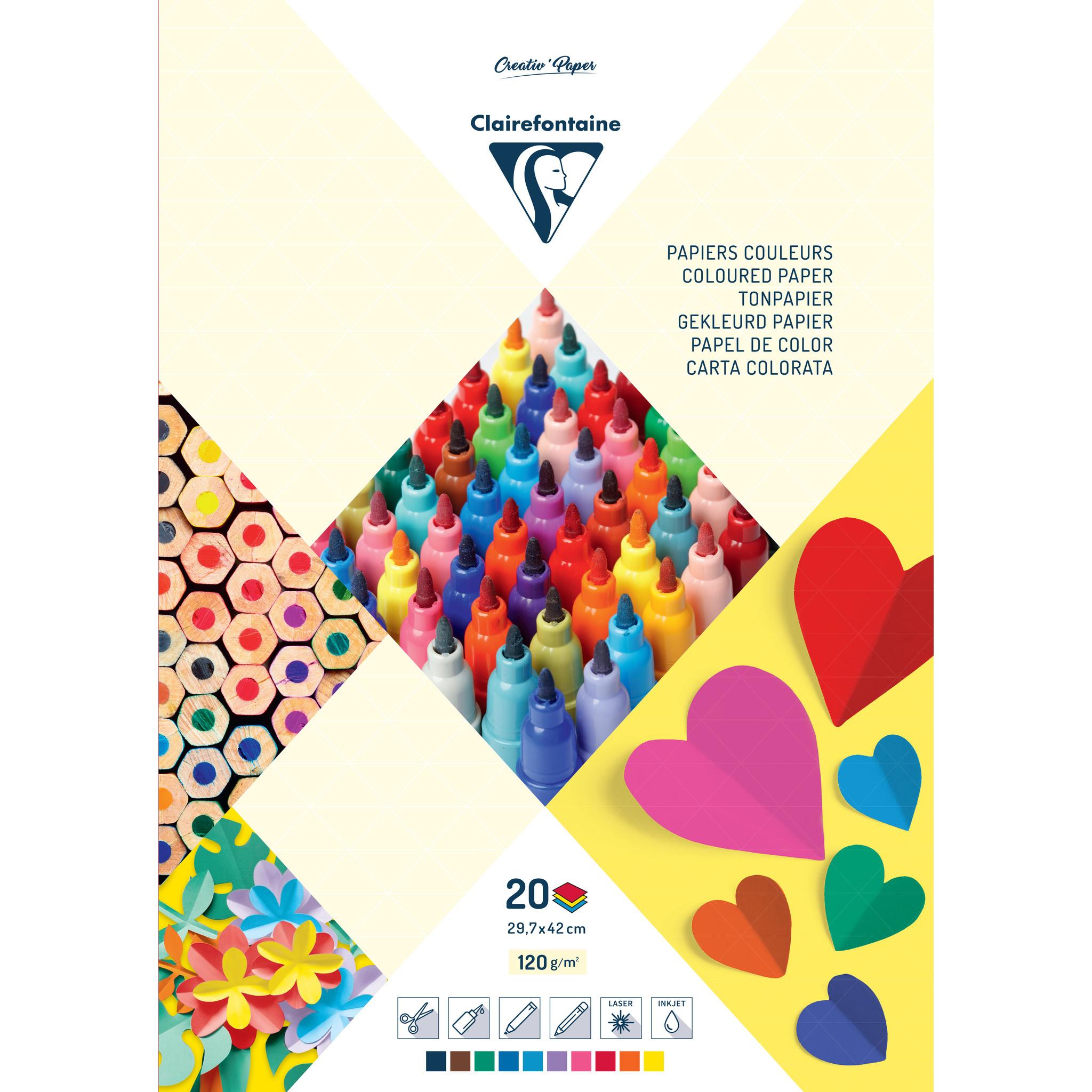 Clairefontaine, Bastelpapier, Glatte Papiere (120 g/m², 1 x)