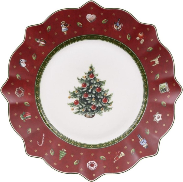 Assiette à déjeuner rouge Toy's Delight (1 x, 24 cm)