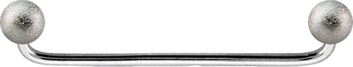 Image du produit Star Piercing Surface Barbell argent 90° avec deux boules mouchetées (sans laiton, Acier chirurgical 316L)