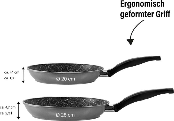 Produktbild Stoneline Pfannen-Set, 2-teilig, 20/28 cm (28 cm, Bratpfanne, Aluminium)