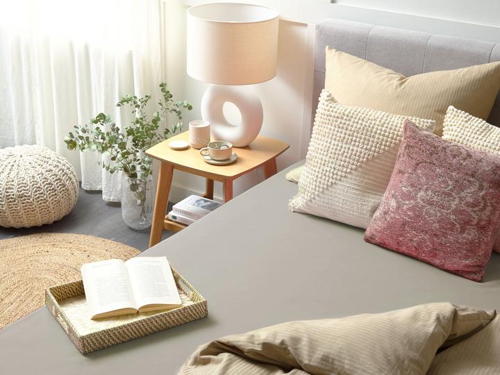 Produktbild Beliani Spannbettlaken Baumwolle taupe 160 x 200 cm JANBU (160 x 200 cm)