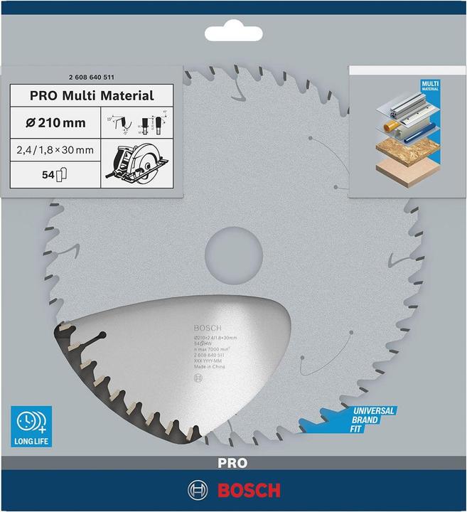 Productafbeelding Bosch Professional Zubehör Cirkelzaagblad Multi Materiaal