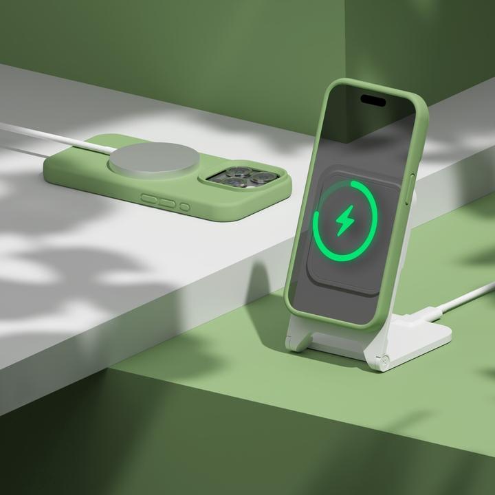 Image du produit Etteri Coque en silicone pour iPhone 12 / 12 Pro 6,1" vert clair (Apple iPhone 12, Apple iPhone 12 Pro)