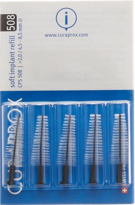 Actual product image Curaprox CPS 508 Soft Implant Brush black 5 pcs. (5 x)
