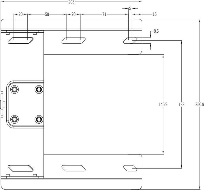 Image du produit Multibrackets Bras oscillant (Mur, 25 kg, 26" - 47")