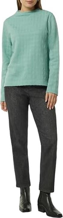 Actual product image Comma Sweatshirt Jerseyshirt mit Hahnentrittmuster und Stehkragen (42)