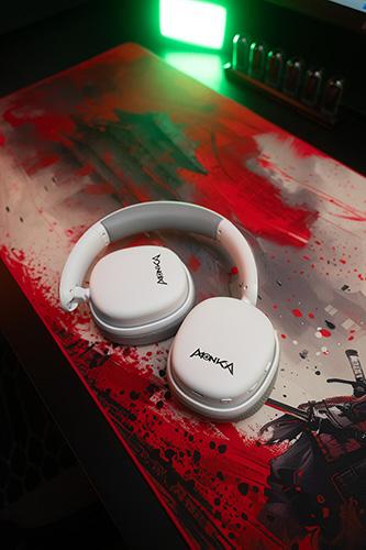 Actual product image Marvo MONKA ECHO RS Kophörer mit Mikrofon, weiss, unterbeleuchtet, Tri-mode (Cable, Wireless)