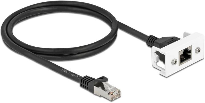 Actual product image Delock Network extension cable for Easy 45 module S/FTP RJ45 male to RJ45 female Cat.6A 1 m black (S/FTP, CAT6a, 1 m)