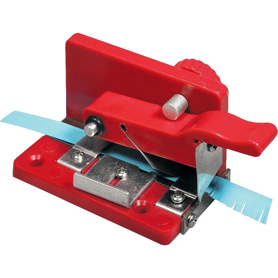 Rayher Quilling Fringer, 1 pièce (1 feuille de papier), Massicot, Rouge