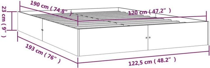 Image du produit vidaXL Bettrahmen (120 x 190 cm)