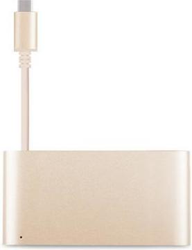 Actual product image Moshi USB-C Multiport Adapter Gold (USB-C, 3 ports)