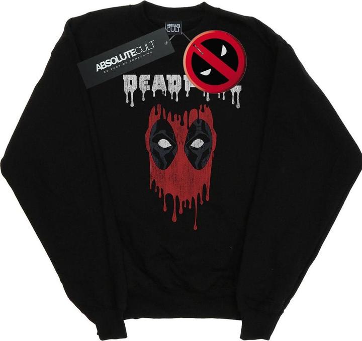 Actual product image Mens Deadpool Dripping Head Sweatshirt (5XL)
