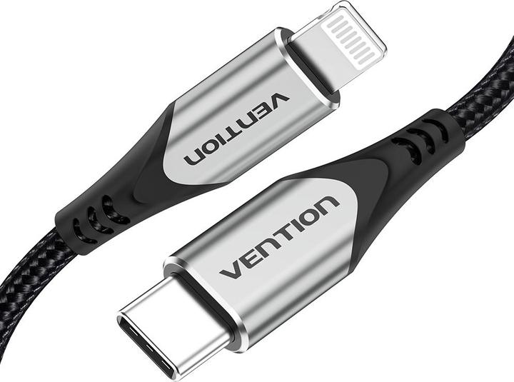 Actual product image Vention USB 2.0 to Lightning Cable TACHH 2m Grey (2 m, USB 3.2 Gen 1)