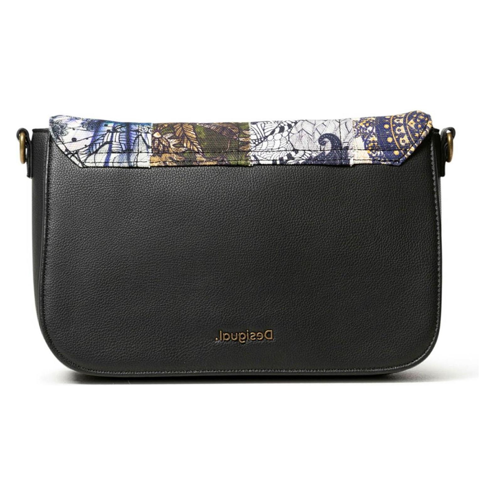 Desigual, Damen, Handtasche, Paradise Amorgos Bag, Schwarz, Mehrfarbig