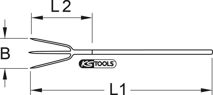 Actual product image KS Tools BRONZEplus Hay fork with handle 1600 mm