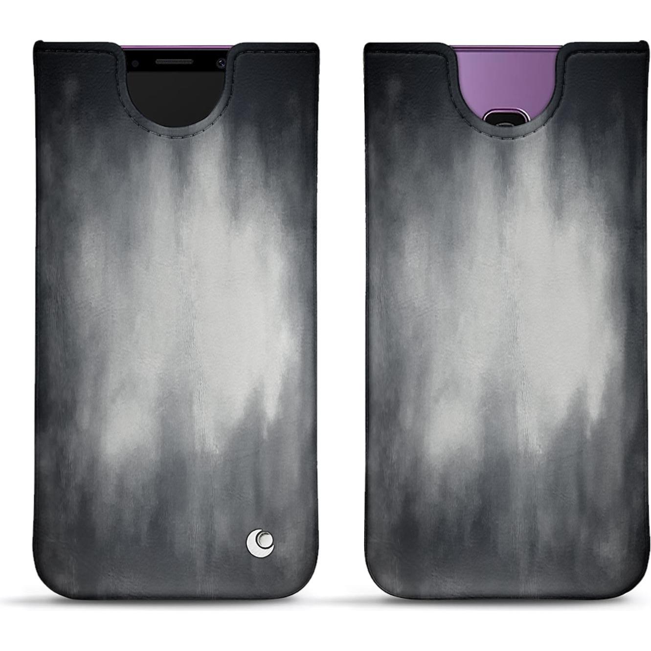 Noreve Lederschutzhülle (Samsung Galaxy S9+), Smartphone Hülle, Grau