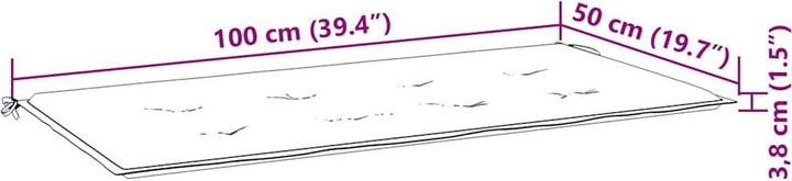 Actual product image VidaXL Lincoln (100 x 50 x 4 cm)