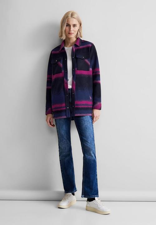 Actual product image Street One Ladies' Transition Jacket with Collar, Button Front, and Chest Pockets (One size)