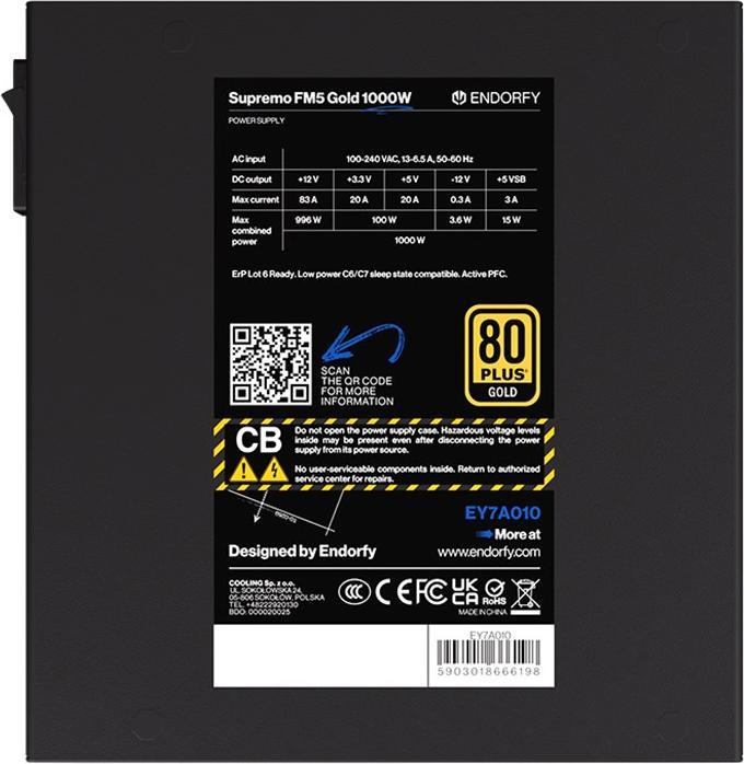 Actual product image Endorfy Supremo FM5 Gold 1000W ATX EY7A010 (1000 W)